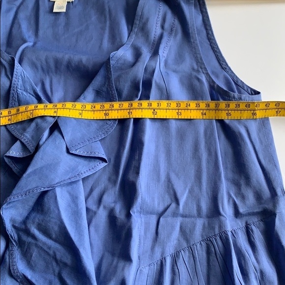 Anthropology Edme&Esyllte Ruffle Blue Top,sleeveless,size 0 - Picture 8 of 12